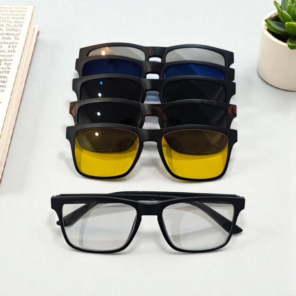 5 in 1 Attachment Glasses – All-in-One Smart Eyewear