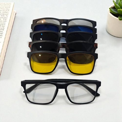 5 in 1 Attachment Glasses – All-in-One Smart Eyewear